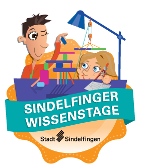 Logo der Sindelfinger Wissenstage 2020 - Junge und Mädchen experimentieren