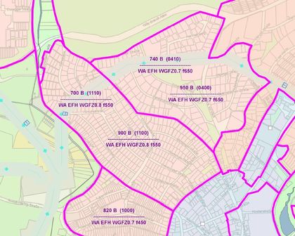 Grafik mit verschiedenen Feldern in rosa, hellblau und hellgrün